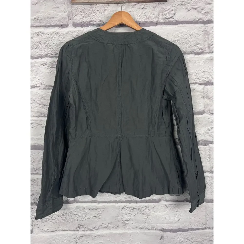 Eileen Fisher Womens XS Minimalist Quiet Luxury Career Office Artsy Zip‎ Jacket